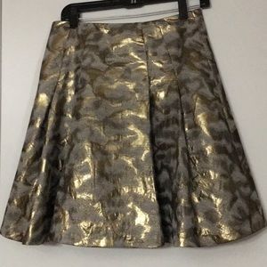 The Limited gold a-line skirt